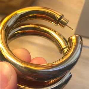 Jennifer Fisher gold plated brass hoops- final $